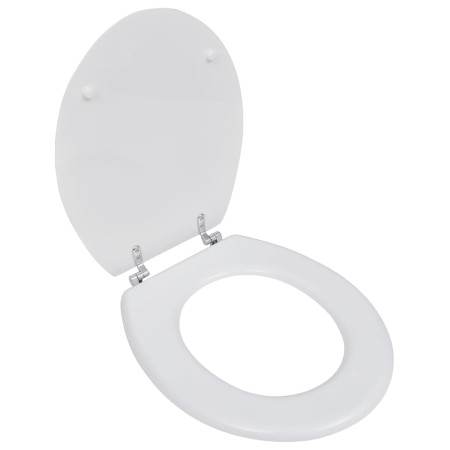 WC-Sitz aus MDF mit weißem Designdeckel von vidaXL, Toiletten- und Bidetsitze - Ref: Foro24-140801, Preis: 35,13 €, Rabatt: %