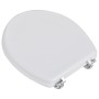 WC-Sitz aus MDF mit weißem Designdeckel von vidaXL, Toiletten- und Bidetsitze - Ref: Foro24-140801, Preis: 35,13 €, Rabatt: %