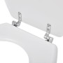 WC-Sitz aus MDF mit weißem Designdeckel von vidaXL, Toiletten- und Bidetsitze - Ref: Foro24-140801, Preis: 35,13 €, Rabatt: %