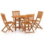 Comedor de jardín 5 piezas madera maciza de acacia