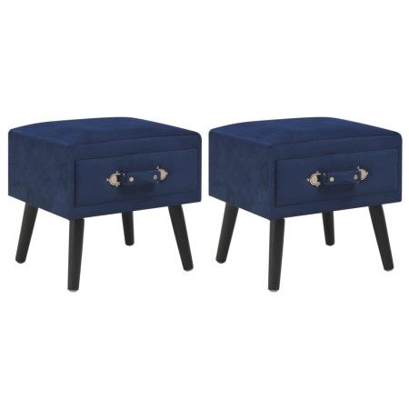 Nachttische 2 Stück 40x35x40 cm blauer Samt von vidaXL, Nachttische - Ref: Foro24-276384, Preis: 123,38 €, Rabatt: %