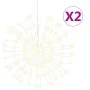Luces de Navidad de estrellas 2 uds 140 LED blanco cálido 17 cm de vidaXL, Luces de Navidad - Ref: Foro24-3190510, Precio: 23...