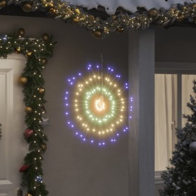 Luces de Navidad de estrellas 8 uds 140 LED de colores 17 cm