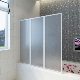 Mampara de ducha con 3 paneles plegables, 117 x 120 cm de vidaXL, Puertas de ducha - Ref: Foro24-140784, Precio: 131,96 €, De...