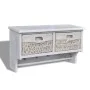 White Paulownia wood wall shelf 60x23.5x33 cm by vidaXL, Hat and coat racks - Ref: Foro24-240792, Price: 70,17 €, Discount: %