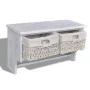White Paulownia wood wall shelf 60x23.5x33 cm by vidaXL, Hat and coat racks - Ref: Foro24-240792, Price: 70,17 €, Discount: %