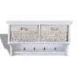 Estante de pared de madera de Paulownia blanco 60x23,5x33 cm de vidaXL, Percheros para sombreros y abrigos - Ref: Foro24-2407...