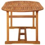 Juego comedor de jardín 7 pzas madera maciza acacia 180x90x75cm