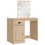 Schminktisch mit LED-Leuchten Sonoma-Eiche 90x42x132,5 cm von vidaXL, Schlafzimmerkommoden - Ref: Foro24-834973, Preis: 87,92...