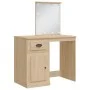 Dressing table with LED lights Sonoma oak 90x42x132.5 cm by vidaXL, Bedroom Dressers - Ref: Foro24-834973, Price: 86,88 €, Di...