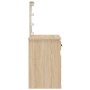 Dressing table with LED lights Sonoma oak 90x42x132.5 cm by vidaXL, Bedroom Dressers - Ref: Foro24-834973, Price: 87,92 €, Di...