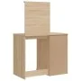 Dressing table with LED lights Sonoma oak 90x42x132.5 cm by vidaXL, Bedroom Dressers - Ref: Foro24-834973, Price: 86,88 €, Di...
