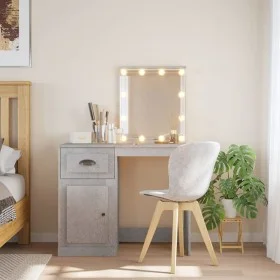 Dresser with concrete gray LED lights 90x42x132.5 cm by vidaXL, Bedroom Dressers - Ref: Foro24-834974, Price: 73,80 €, Discou...