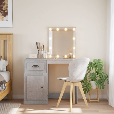 Schminktisch mit LED-Lichtern in Betongrau 90x42x132,5 cm von vidaXL, Schlafzimmerkommoden - Ref: Foro24-834974, Preis: 74,12...