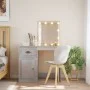 Dresser with concrete gray LED lights 90x42x132.5 cm by vidaXL, Bedroom Dressers - Ref: Foro24-834974, Price: 73,51 €, Discou...