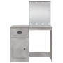 Dresser with concrete gray LED lights 90x42x132.5 cm by vidaXL, Bedroom Dressers - Ref: Foro24-834974, Price: 74,12 €, Discou...