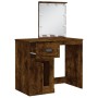 Schminktisch mit LED-Leuchten, geräucherte Eiche, 90 x 42 x 132,5 cm von vidaXL, Schlafzimmerkommoden - Ref: Foro24-834975, P...