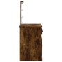 Tocador con luces LED roble ahumado 90x42x132,5 cm de vidaXL, Tocadores para dormitorios - Ref: Foro24-834975, Precio: 100,05...
