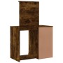 Schminktisch mit LED-Leuchten, geräucherte Eiche, 90 x 42 x 132,5 cm von vidaXL, Schlafzimmerkommoden - Ref: Foro24-834975, P...