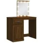 Tocador con luces LED roble marrón 90x42x132,5 cm de vidaXL, Tocadores para dormitorios - Ref: Foro24-834977, Precio: 103,00 ...