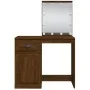 Tocador con luces LED roble marrón 90x42x132,5 cm de vidaXL, Tocadores para dormitorios - Ref: Foro24-834977, Precio: 103,00 ...