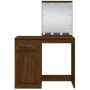 Tocador con luces LED roble marrón 90x42x132,5 cm de vidaXL, Tocadores para dormitorios - Ref: Foro24-834977, Precio: 104,24 ...