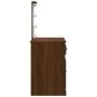 Tocador con luces LED roble marrón 90x42x132,5 cm de vidaXL, Tocadores para dormitorios - Ref: Foro24-834977, Precio: 103,00 ...