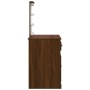 Tocador con luces LED roble marrón 90x42x132,5 cm de vidaXL, Tocadores para dormitorios - Ref: Foro24-834977, Precio: 104,24 ...