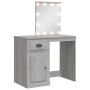 Schminktisch mit LED-Lichtern in Sonoma Grau 90x42x132,5 cm von vidaXL, Schlafzimmerkommoden - Ref: Foro24-834976, Preis: 85,...