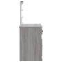 Schminktisch mit LED-Lichtern in Sonoma Grau 90x42x132,5 cm von vidaXL, Schlafzimmerkommoden - Ref: Foro24-834976, Preis: 85,...