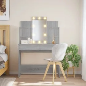 Dresser with LED lights in Sonoma gray 96x40x142 cm by vidaXL, Bedroom Dressers - Ref: Foro24-837898, Price: 101,89 €, Discou...