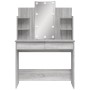 Tocador con luces LED gris Sonoma 96x40x142 cm de vidaXL, Tocadores para dormitorios - Ref: Foro24-837898, Precio: 105,71 €, ...