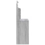 Tocador con luces LED gris Sonoma 96x40x142 cm de vidaXL, Tocadores para dormitorios - Ref: Foro24-837898, Precio: 105,71 €, ...