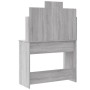 Tocador con luces LED gris Sonoma 96x40x142 cm de vidaXL, Tocadores para dormitorios - Ref: Foro24-837898, Precio: 105,71 €, ...