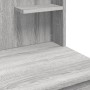 Tocador con luces LED gris Sonoma 96x40x142 cm de vidaXL, Tocadores para dormitorios - Ref: Foro24-837898, Precio: 105,71 €, ...