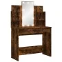 Dressing table with LED lights smoked oak 96x40x142 cm by vidaXL, Bedroom Dressers - Ref: Foro24-837897, Price: 85,34 €, Disc...