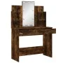 Dressing table with LED lights smoked oak 96x40x142 cm by vidaXL, Bedroom Dressers - Ref: Foro24-837897, Price: 85,34 €, Disc...