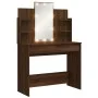 Dressing table with LED lights brown oak 96x40x142 cm by vidaXL, Bedroom Dressers - Ref: Foro24-837899, Price: 93,61 €, Disco...