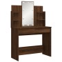 Dressing table with LED lights brown oak 96x40x142 cm by vidaXL, Bedroom Dressers - Ref: Foro24-837899, Price: 94,51 €, Disco...