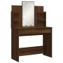 Dressing table with LED lights brown oak 96x40x142 cm by vidaXL, Bedroom Dressers - Ref: Foro24-837899, Price: 93,61 €, Disco...