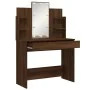 Dressing table with LED lights brown oak 96x40x142 cm by vidaXL, Bedroom Dressers - Ref: Foro24-837899, Price: 93,61 €, Disco...