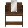 Dressing table with LED lights brown oak 96x40x142 cm by vidaXL, Bedroom Dressers - Ref: Foro24-837899, Price: 94,51 €, Disco...