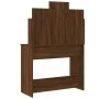 Dressing table with LED lights brown oak 96x40x142 cm by vidaXL, Bedroom Dressers - Ref: Foro24-837899, Price: 93,61 €, Disco...
