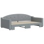 Trundle sofa bed light gray fabric 100x200 cm by vidaXL, Beds and slatted bases - Ref: Foro24-3197535, Price: 265,09 €, Disco...