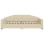 Ausziehbares Schlafsofa aus cremefarbenem Stoff, 100 x 200 cm von vidaXL, Betten und Lattenroste - Ref: Foro24-3197539, Preis...