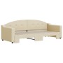 Ausziehbares Schlafsofa, cremefarbener Stoff, 80 x 200 cm von vidaXL, Betten und Lattenroste - Ref: Foro24-3197529, Preis: 25...