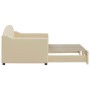 Ausziehbares Schlafsofa, cremefarbener Stoff, 80 x 200 cm von vidaXL, Betten und Lattenroste - Ref: Foro24-3197529, Preis: 25...