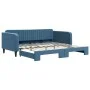 Ausziehbares Schlafsofa aus blauem Samt, 100 x 200 cm von vidaXL, Betten und Lattenroste - Ref: Foro24-3197069, Preis: 257,81...