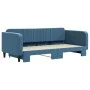 Sofá cama nido terciopelo azul 100x200 cm de vidaXL, Camas y somieres - Ref: Foro24-3197069, Precio: 257,81 €, Descuento: %