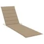 2 teak solid wood sun loungers with cream cushion by vidaXL, Loungers - Ref: Foro24-3073189, Price: 572,81 €, Discount: %